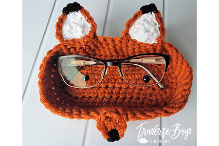 Crochet Glasses Fox Case Holder Easy Free Pattern
