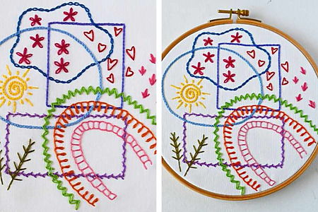 14 Chain Stitch Variations For Borders, Outlines, and Decoration