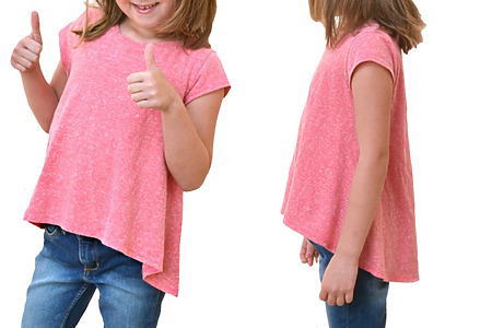 Free trapeze tee sewing pattern – girls’ cap sleeve top in sizes 6–16