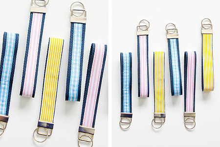 DIY easy ribbon key fobs – quick 10-minute gift idea