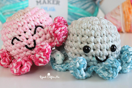 mini octopus amigurumi - free no-sew crochet pattern