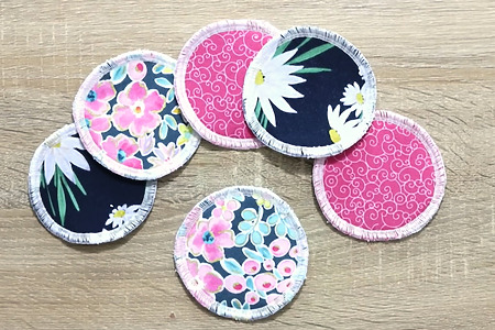 how to serge a perfect circle - DIY cotton rounds tutorial