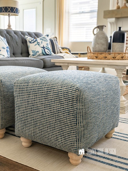 DIY Ottoman Reupholstering Tutorial for Beginners