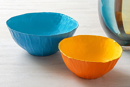 How to make paper mache bowls with Mod Podge and newspaper