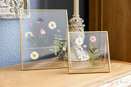Floating Frame Pressed Flower Art - summer craft idea DIY