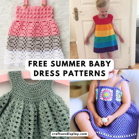 10 free crochet patterns for cute summer baby and toddler dresses