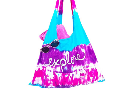 Upcycle a tee into a colorful tie dye tote bag