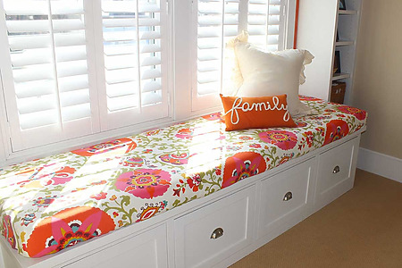How to make a fitted cushion cover – perfect for window seats & benches