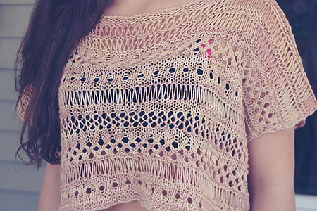Cancun boxy lace top – free knit pattern for beginners