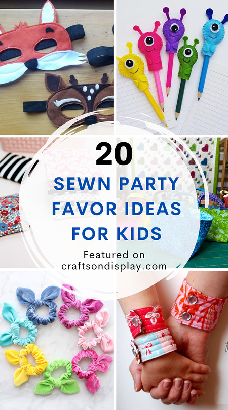 20 easy and fun sewing ideas you can make as party bag fillers for kids - free tutorials