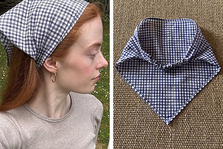 free sewing pattern for summery fabric bandana headband