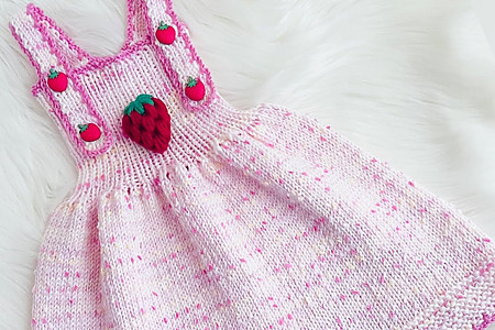 easy knit baby summer dress - free knitting pattern