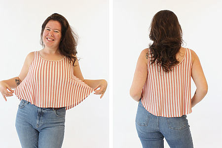 The Luna Tank: a stylish knit top for beginners (free pattern)