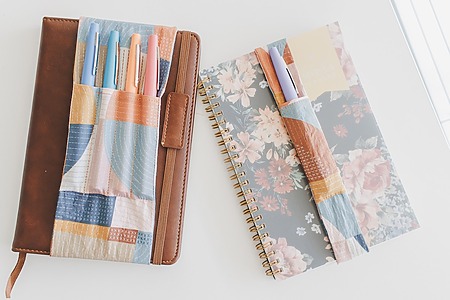 Notebook Pen holder free pdf sewing pattern