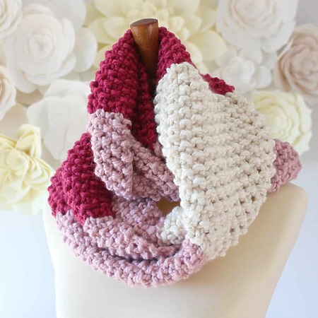 Seed Stitch Infinity Scarf Free Knitting Pattern