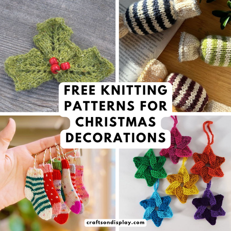 15 free knitting patterns for Christmas ornaments