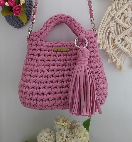 Crochet T-shirt Yarn Bag Tutorial for Beginners