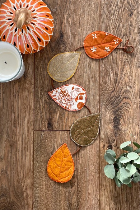 DIY Fabric Autumn Leaf Garland Sewing Tutorial