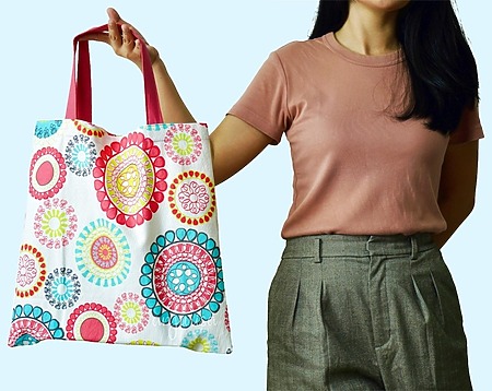 easy tote bag without lining - sewing tutorial for beginners