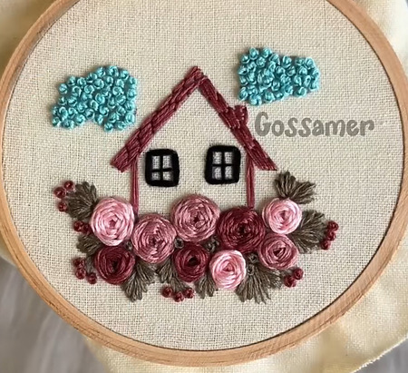 cute house embroidery tutorial for beginners