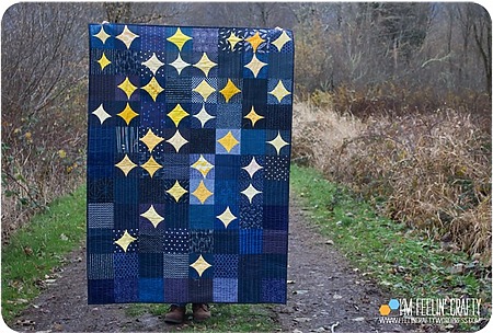 Improv stars quilt block tutorial