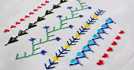 Simple Border Embroidery Designs For Beginners DIY Tutorial
