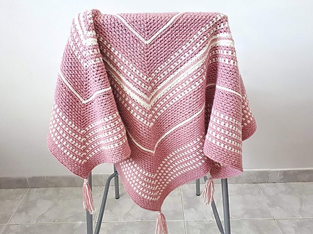 Free Crochet Moss Stitch Baby Blanket Pattern