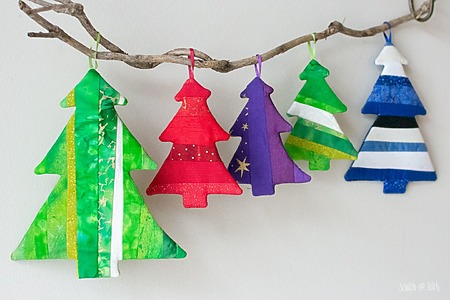 DIY Christmas Ornaments: Fabric Christmas Trees - Free Sewing Pattern