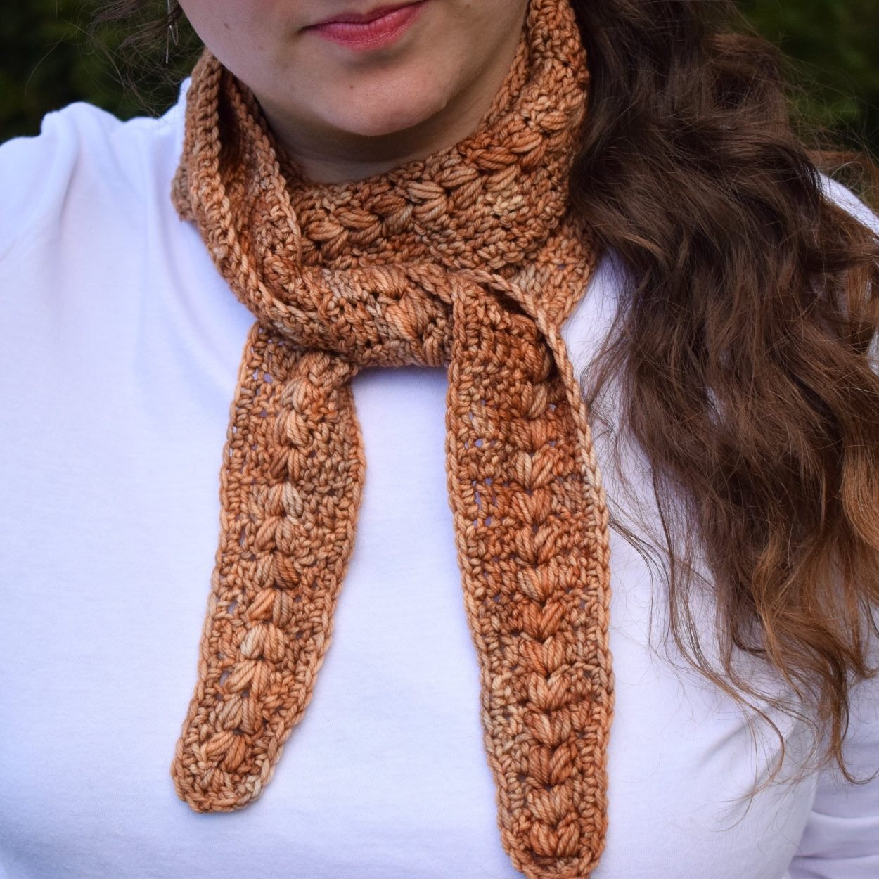 Trendy Crochet Taper-Ended Skinny Scarf by Simply Hooked by Janet