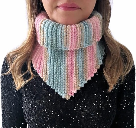 free bandana cowl crochet pattern for beginners