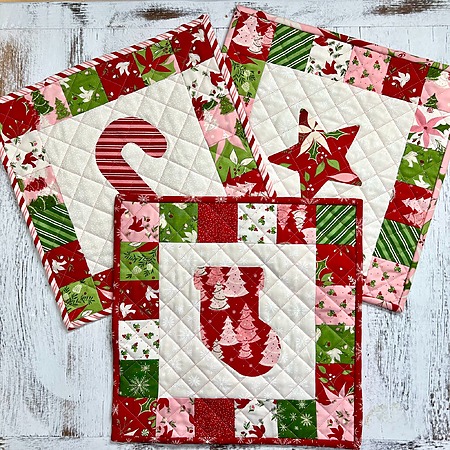 Easy Christmas Fusible Applique Mini Quilt Tutorial