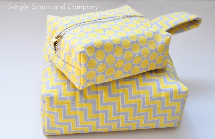 DIY Quilted Box Pouch - tutorial by Simple Simon and Co
