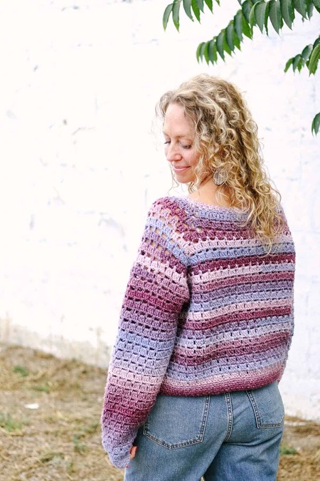 Simple Crochet Raglan Sweater Free Pattern