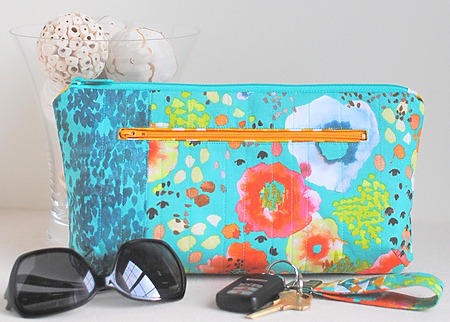 Free clutch sewing pattern with front zipper