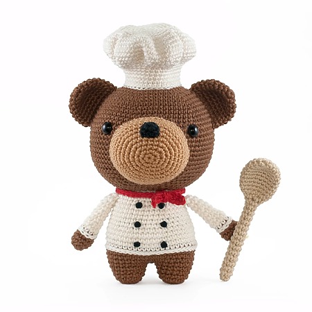 bear chef amigurumi crochet pattern