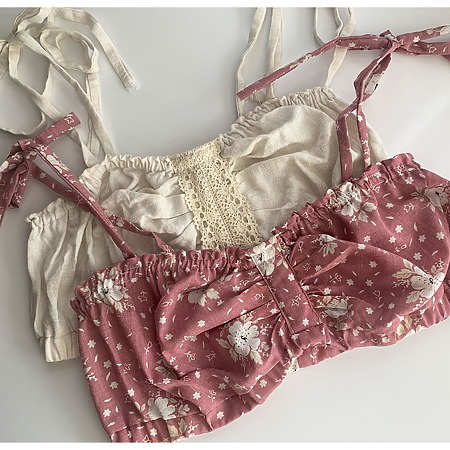 Free August bra sewing pattern with vintage tie straps