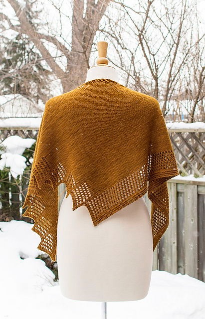 Best asymmetric shawlette: Bella Shawl by Annie Baker Designs
