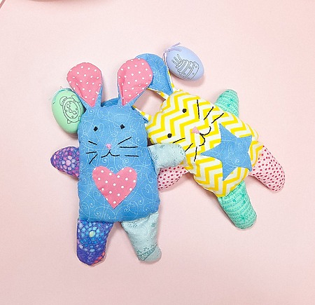 adorable bunny toy sewing pattern for fabric scraps