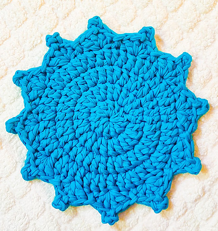 Free T-shirt Yarn Crochet Trivet Potholder Pattern