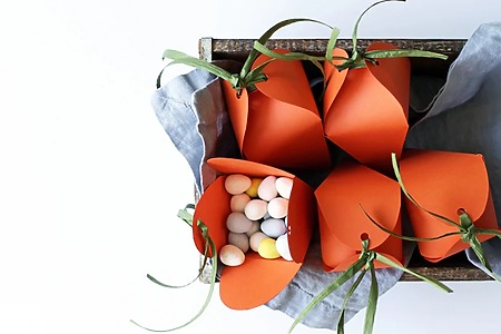 Easter Carrot Treat Boxes Free Printable Pattern