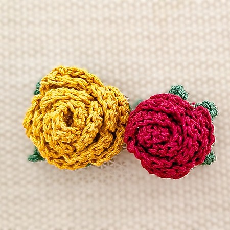 Easy Rose Flower free crochet pattern
