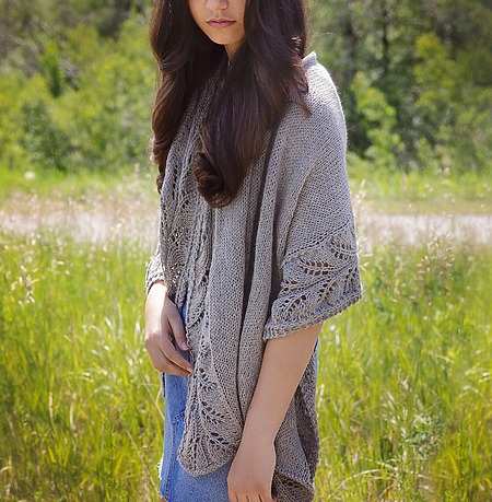 Best stockinette and lace mix: Lace Edge Knit Shawl by Leelee Knits