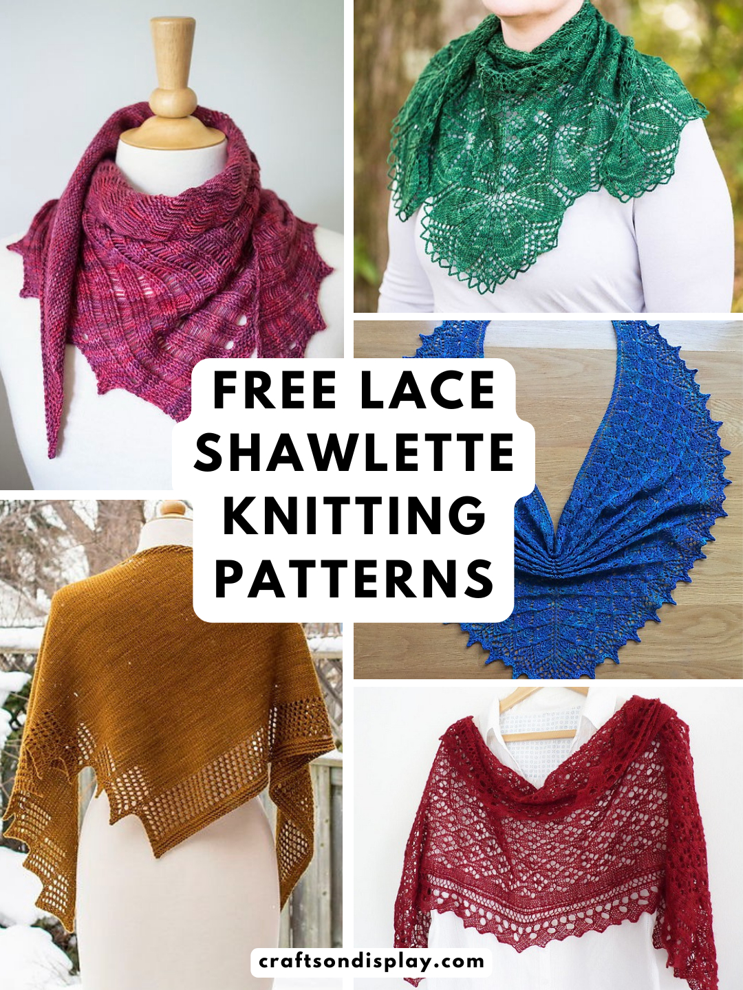 Free lace shawlette knitting patterns for spring Crafts on display — free download
