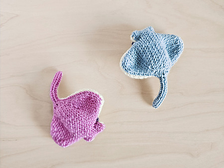 Free Manta Ray Knitting Pattern Beginner Friendly