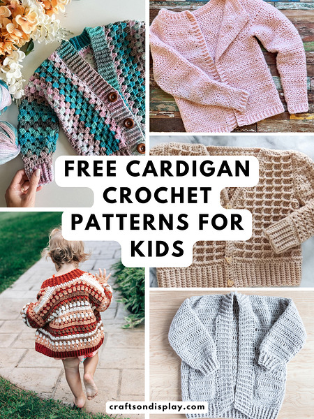 Beautiful free cardigan crochet patterns for kids