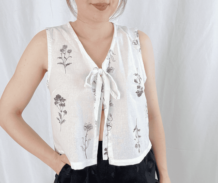 Easy Tie Front Top from Sparrow Refashion