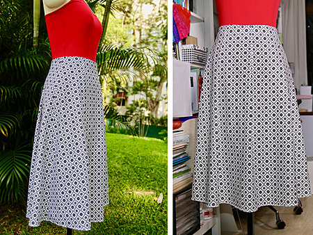 Free easy pleated skirt pattern and tutorial - How to sew a custom A-line pleated skirt