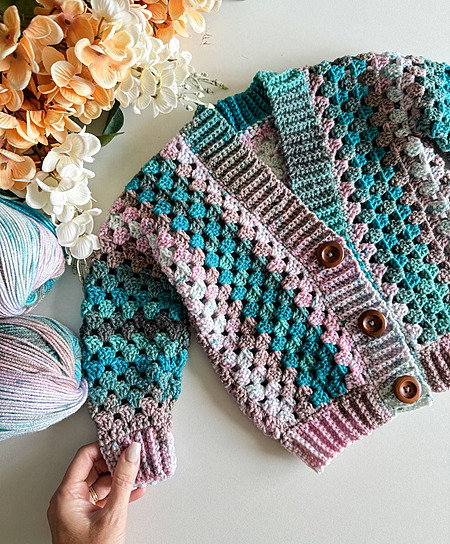 Cascade children&rsquo;s cardigan by Mj&rsquo;s Off The Hook Designs