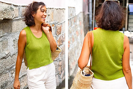 Simple Coastline Tank Top (Free Knitting Pattern)