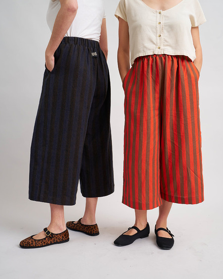 How to sew easy wide leg culottes with pockets - DIY elastic waist culottes tutorial for beginners